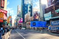 New York City, United States - November 2, 2017: Manhattan`s view of 7th Avenue near Time Square