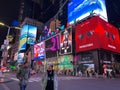 New York City / United States - 04.06.2022: Time Square at night - image Royalty Free Stock Photo