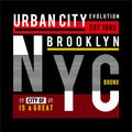 New york city urban t shirt design graphic typography vector illustration