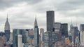 New York City, USA. Amazing aerial Manhattan view at sunset