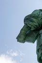 New York City / USA - AUG 22 2018: The statue of liberty back vi Royalty Free Stock Photo