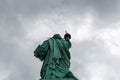 New York City / USA - AUG 22 2018: The statue of liberty back vi Royalty Free Stock Photo
