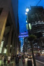 Pershing Square at night in New York City, USA Royalty Free Stock Photo