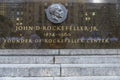 Rockefeller Center plaque in Manhattan, New York City, USA