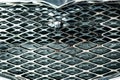 New York City, USA - August 05, 2023: Radiator grille metal protection of Genesis G90 car