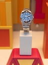 New York City, USA - August 05, 2023: Rolex Submariner luxury swiss watch accessory at display