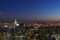 New York City, USA , December 14, 2014: New York City and the Empire State Building view from Rockefeller Center Royalty Free Stock Photo