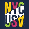 New york city usa graphic typography design t shirt vector art Royalty Free Stock Photo