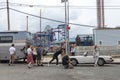 Photographer photographs a fashion model girl in Coney Island Beach, New York City, USA