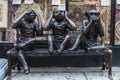 Three wise monkeys in Manhattan in New York City, USA