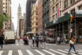 New York City / USA - JUN 27 2018: TriBeCa streets, and building Royalty Free Stock Photo