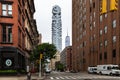 New York City / USA - JUN 27 2018: TriBeCa streets, and building Royalty Free Stock Photo