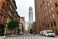 New York City / USA - JUN 27 2018: TriBeCa streets, and building Royalty Free Stock Photo