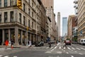 New York City / USA - JUN 27 2018: TriBeCa streets, and building Royalty Free Stock Photo