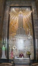 New York City, USA - June 9, 2017: Information desk at observation deck entrance of Empire State Building Royalty Free Stock Photo