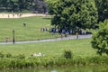 New York City, USA - June 12, 2017: People enjoying of a summer sunny day in central park, New York Royalty Free Stock Photo