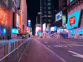 New York City ,USA - June 16 2020. Protests in nyc . Times Square on Broadway at night  - image Royalty Free Stock Photo