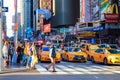 New York City, USA - June 7, 2017: Street avtivity in Times Square on June 7th 2017 in New York, USA Royalty Free Stock Photo