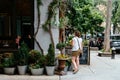 Picturesque street view in Greenwich Village, New York Royalty Free Stock Photo