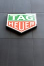 New York City, USA - March 26, 2024: TAG Heuer Swiss watch company store logo in Manhattan