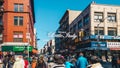 New York City, USA - March 19, 2017 : Welcome to Little Italy sign in Lower Manhattan. Little Italy is an Italian famous community