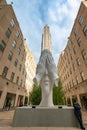 New York City, Rockefeller Plaza, Picture of Frieze Sculpture. Behind the Walls. Royalty Free Stock Photo