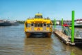 Boat Tour Journey Down the Hudson River. Water Taxi, New York City