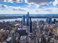 New York City Skyline Aerial View Royalty Free Stock Photo