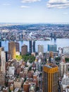 New York City Skyline Aerial View Royalty Free Stock Photo