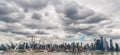 New York City, USA - May 05, 2023: panoramic view on manhattan midtown skyscraper cityscape on skyline of nyc with