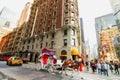 Street Scene, Midtown Manhattan. New York City. Transport, Horses and Carriages Royalty Free Stock Photo