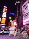 Times Square is an Iconic Street of New York City. Street View, night scene