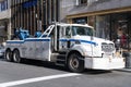 New York City, USA - November 11, 2023: MTA Mack Granite Traffic Tow Truck, side view