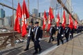 Firemen of New-York on Brooklyn Bridge