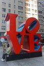 The LOVE sculpture in Manhattan