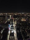 New York city view at night time