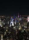 New York city view at night time