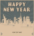 New York City New Year`s Invitation Art Deco Style