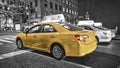New York City Yellow Taxi, Blur focus motion Royalty Free Stock Photo