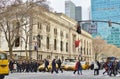 New York Cityscape Busy Urban Streets City People Walking NYC Street Traffic