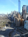 New York cityscape at Columbus Circle, NYC. Royalty Free Stock Photo