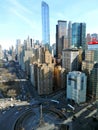 New York cityscape at Columbus Circle, NYC.