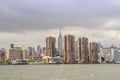 New York cityscape from the Hudson River Royalty Free Stock Photo