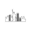 New York Cityscape icon. Element of Cityscape for mobile concept and web apps icon. Outline, thin line icon for website design and