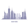 New York cityscape - Manhatten skyline silhouette