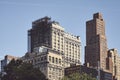 New York cityscape, retro color toned picture