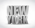 New york 3d text illustration design