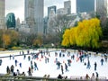 NEW YORK - DECEMBER 3: Ice skaters having fun in Central Park Royalty Free Stock Photo