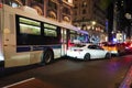 Car accident involving New York City Bus at the 5th Avenue in Midtown Manhattan Royalty Free Stock Photo