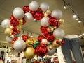 Christmas decor with Believe campaign theme at Macy`s flagship store at Herald Square in New York